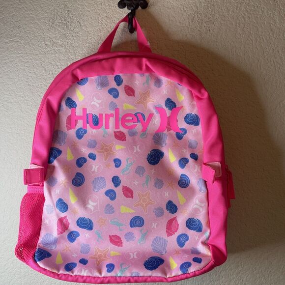 Hurley Girls Backpack And Lunch bag Set  Pink Seashells NWT Retail $40 - Picture 4 of 6